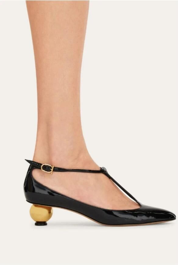 Ferragamo T-Strap Pump met Sferische Hak - Foto 2