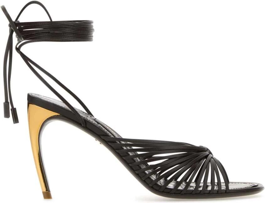 Ferragamo Tacco Oro Sandalo