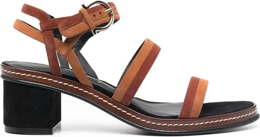 Ferragamo Tweekleurige leren sandalen