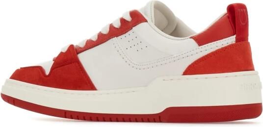 Ferragamo Tweekleurige sneakers van leer en suède - Foto 2