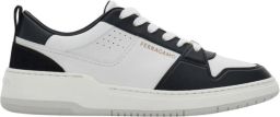 Salvatore Ferragamo Tweekleurige leren sneakers met logo White Heren