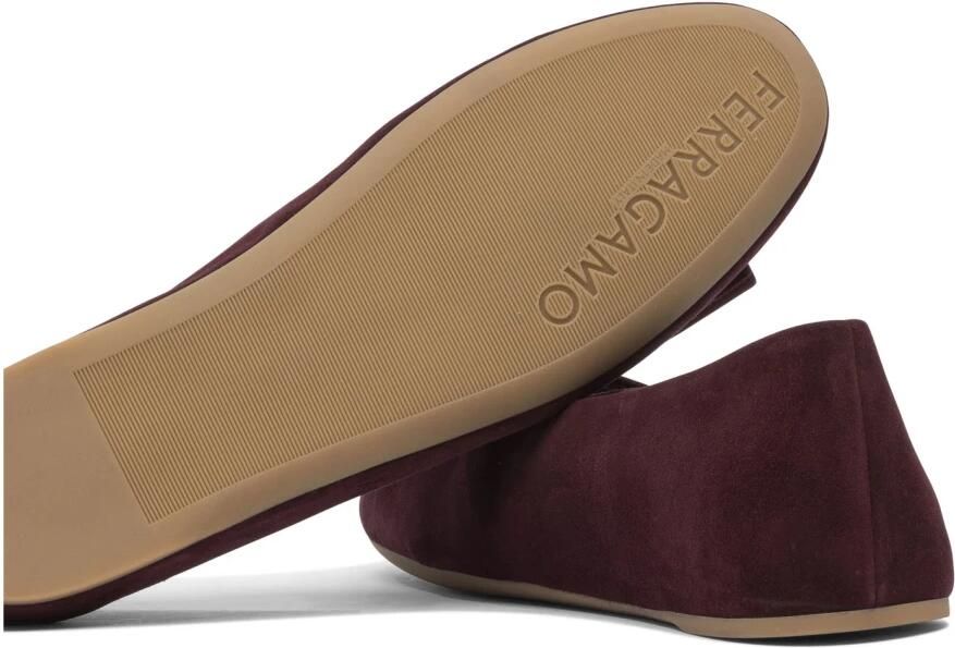 Ferragamo Bordeaux Ballerina's voor Vrouwen