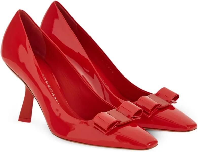 Ferragamo Vara Bow 85mm Pumps van lakleer - Foto 2