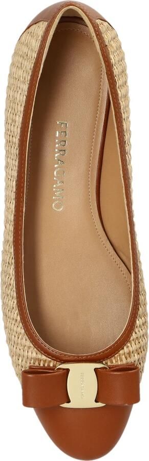 Ferragamo Varina 2.0 Raffia Ballerina - Foto 6