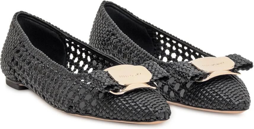 Ferragamo Varina Woven Leather Flat - Foto 2