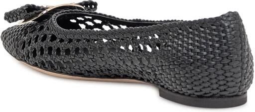 Ferragamo Varina Woven Leather Flat - Foto 4