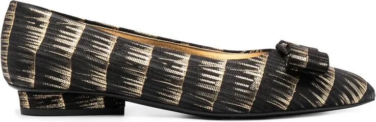 Ferragamo Ballerina's met penseelstreek effect