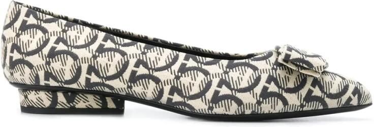 Ferragamo Viva Gancini-geweven ballerina's