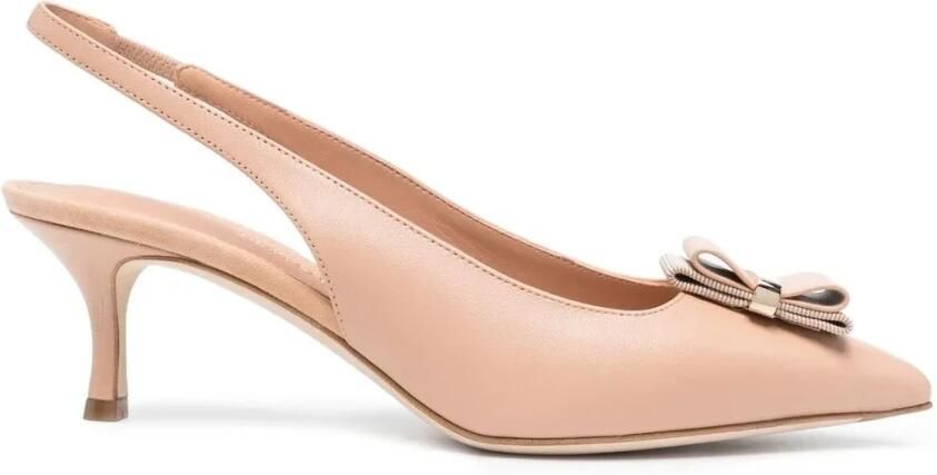 Salvatore Ferragamo Dubbele Boog Lamsleren Sling-back Pumps Pink Dames - Foto 2