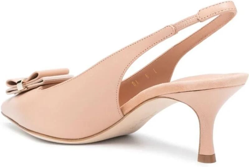 Salvatore Ferragamo Dubbele Boog Lamsleren Sling-back Pumps Pink Dames