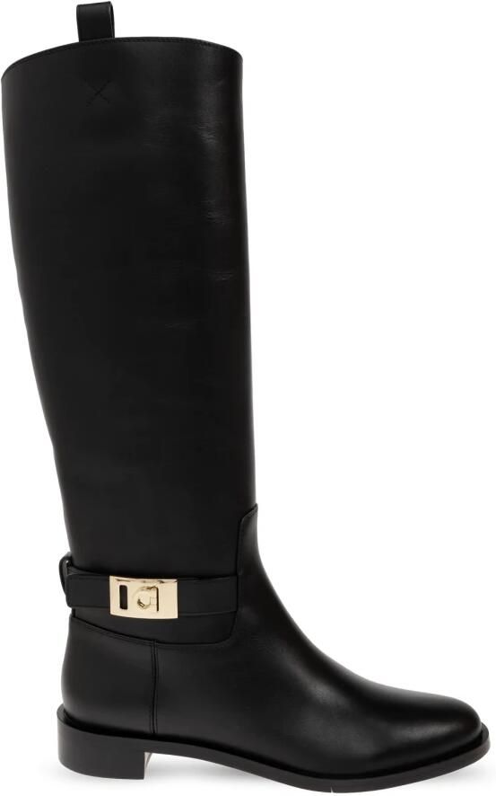 Ferragamo Zakia Leren Hoge Laarzen - Foto 5