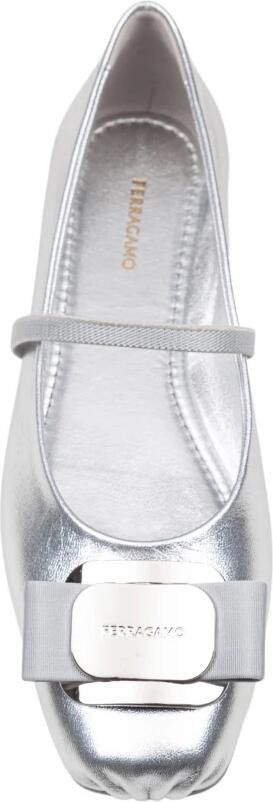 Ferragamo Gelamineerde leren ballerina`s - Foto 2