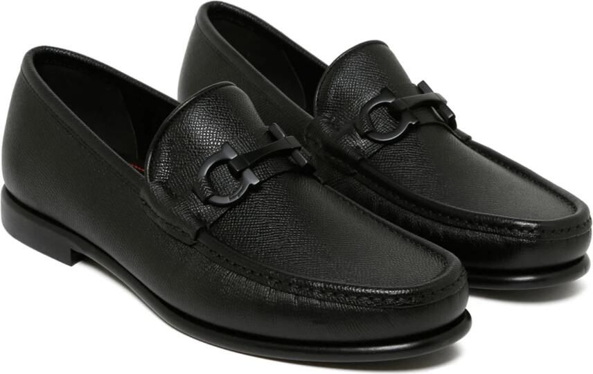 Salvatore Ferragamo Zwarte Front 4 Mocassins Black Heren