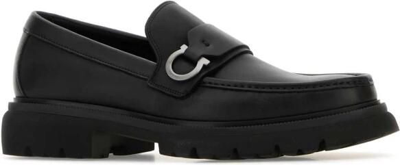 Ferragamo Zwarte leren Andover loafers