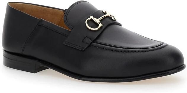 Salvatore Ferragamo Elegante Zwarte Mocassino Schoenen Black Dames