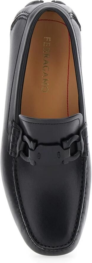 Ferragamo Zwarte platte schoenen Byaite Pelle - Foto 3