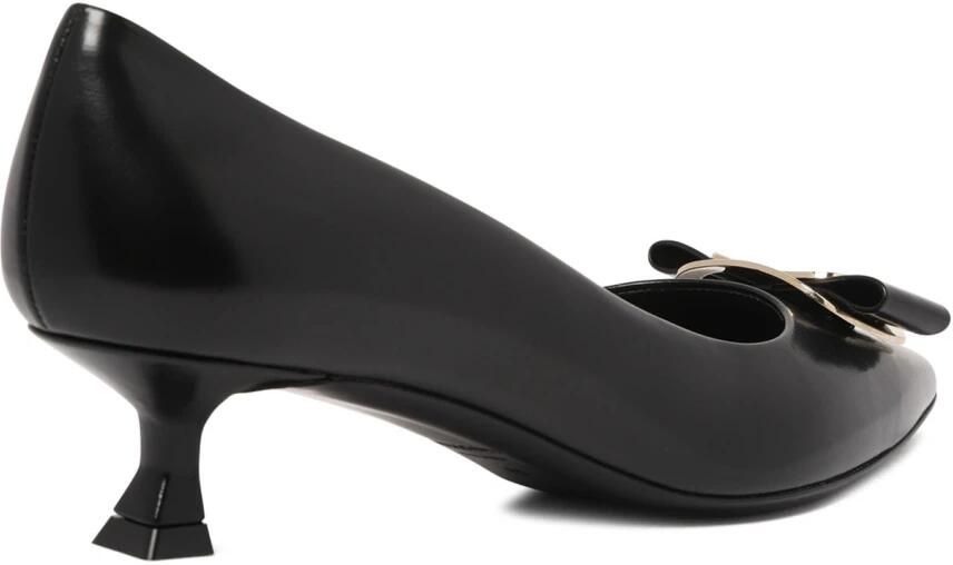 Salvatore Ferragamo Nero Zelma Leren Schoudertas Black Dames - Foto 4