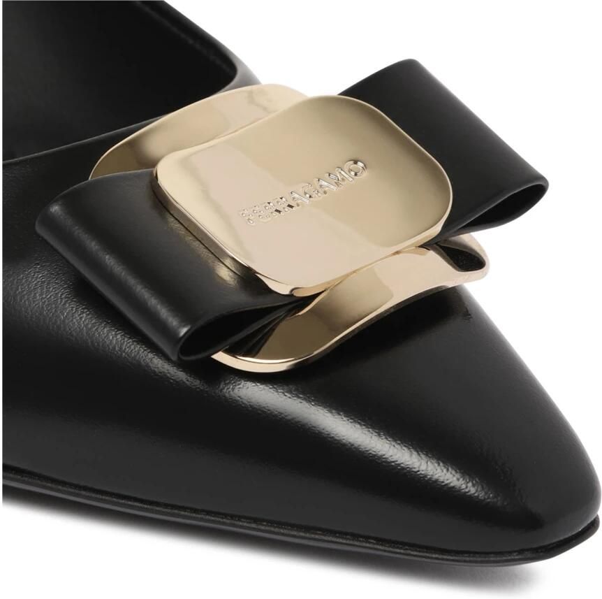 Salvatore Ferragamo Nero Zelma Leren Schoudertas Black Dames - Foto 2
