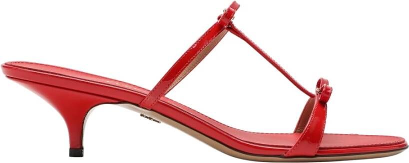 Ferragamo Flame Red Mini Bow Sandalen