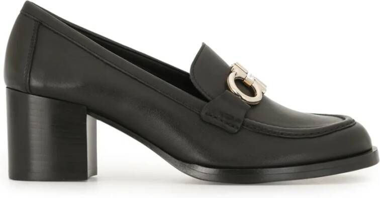 Ferragamo Gancini Buckle Chunky Heel Loafers