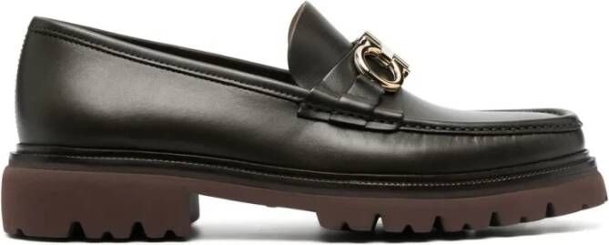 Ferragamo Gancini Chunky Leren Loafers