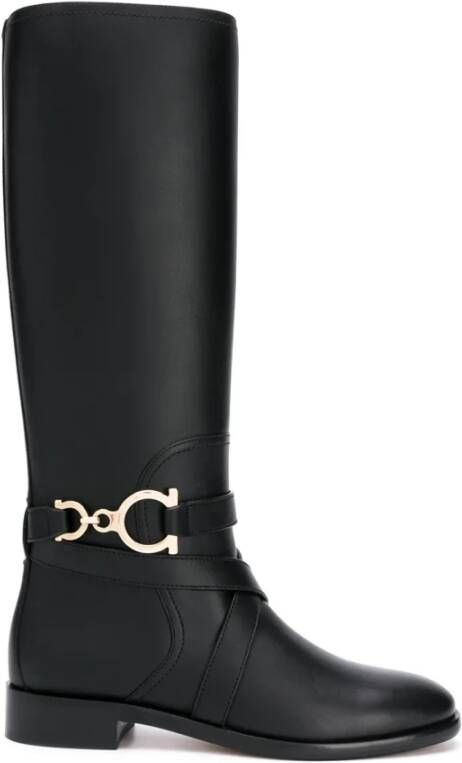 Ferragamo Gancini Horse-Bit Knielaarzen