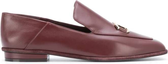 Ferragamo Gancini Loafers met Vierkante Neus