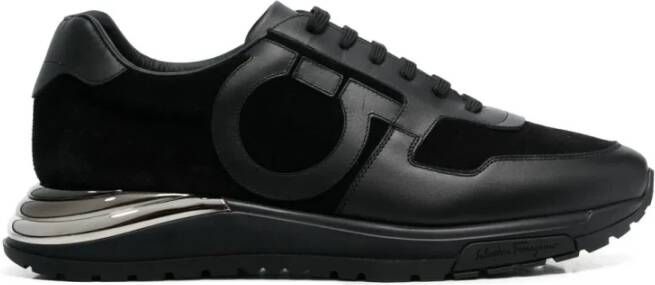 Ferragamo Gancini-Patch Sneakers met veters