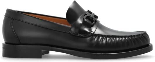 Salvatore Ferragamo Stijlvolle Leren Schoenen voor Mannen Black Heren