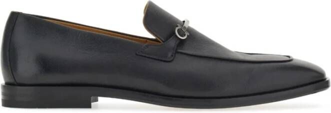 Ferragamo Gancini-Plaque Leren Loafers
