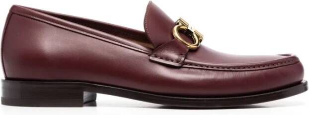 Ferragamo Gancini Plaque Loafers
