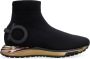 Ferragamo Gebreide Sneakers met Leren Logopatch - Thumbnail 1