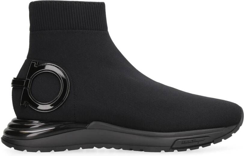 Ferragamo Gebreide sok-stijl sneakers