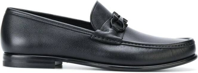 Ferragamo Geëtst Zwart Kalfsleer Laarzen