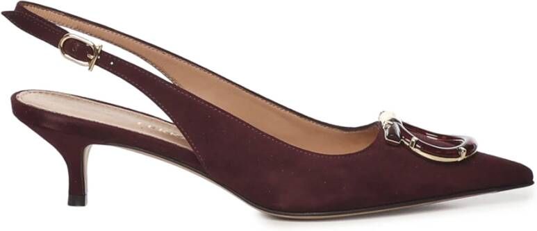 Ferragamo Geitenleren hakken met Gancini-versiering