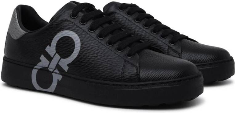 Ferragamo Geprinte Leren Number Sneaker