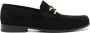 Ferragamo Grandioso Zwarte Suède Loafers - Thumbnail 1