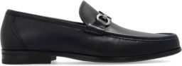 Salvatore Ferragamo Gancini Leren Loafers Blue Heren