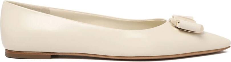 Ferragamo Ivory Zea Balletschoenen