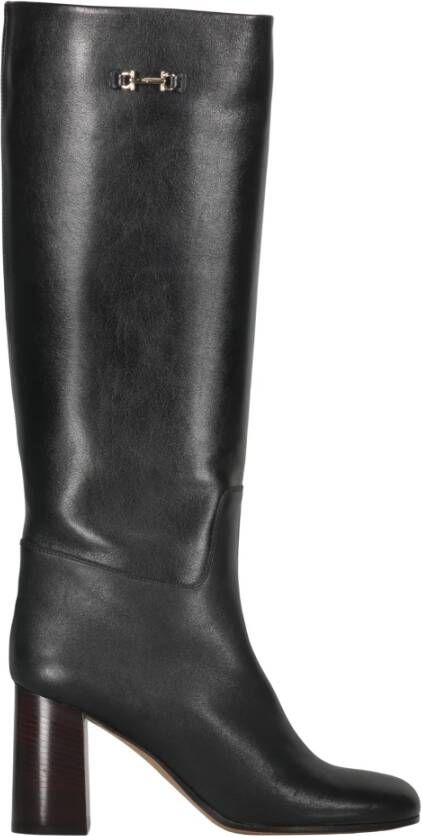 Ferragamo Kalfsleren Ronde Neus Laarzen