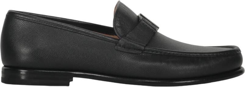Ferragamo Klassieke Leren Loafers Ronde Neus