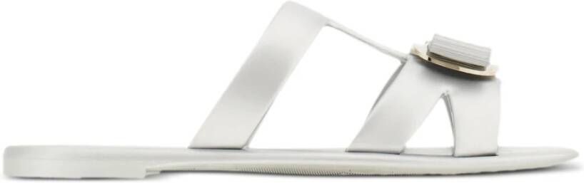 Ferragamo Kleurrijke rubberen slipper met iconische strik