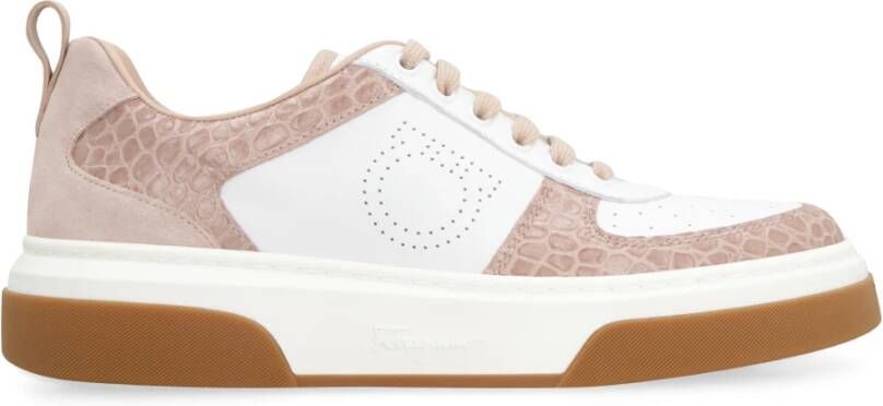 Ferragamo Krokodillenprint Leren Sneakers
