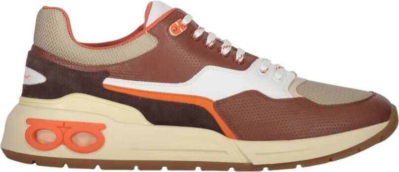 Ferragamo Lage leren sneakers met contrasterende details