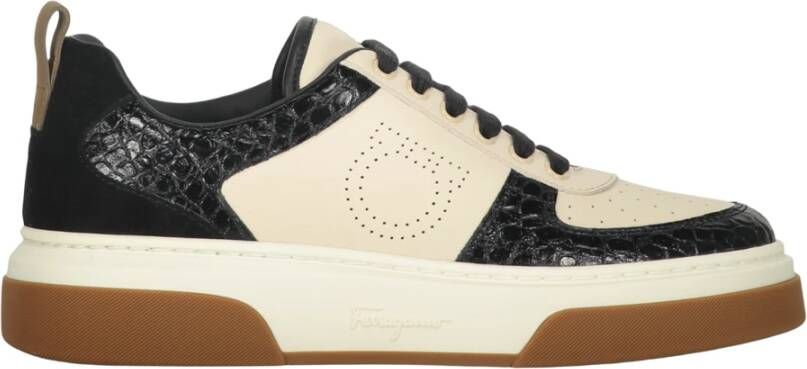 Ferragamo Lage leren sneakers met contrasterende details