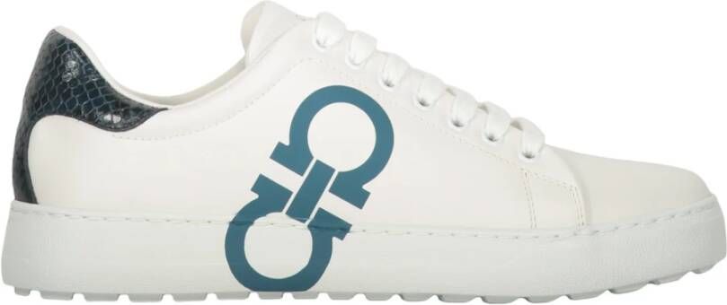 Ferragamo Lage leren sneakers met contrasterende hiel