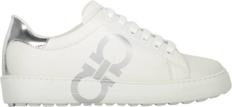 Ferragamo Lage leren sneakers met contrasterende hiel