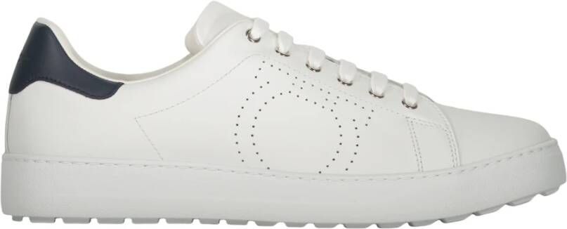 Ferragamo Lage leren sneakers met contrasterende hiel