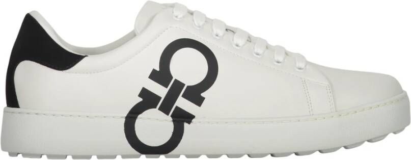 Ferragamo Lage leren sneakers met contrasterende hiel