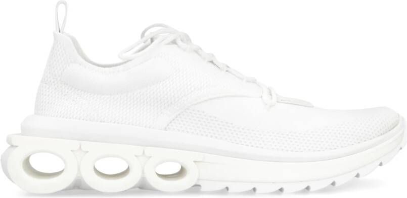 Ferragamo Lage sneakers met nubuck inzetstukken